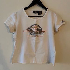 Y2K 2000s Harley Davidson Baby Tee